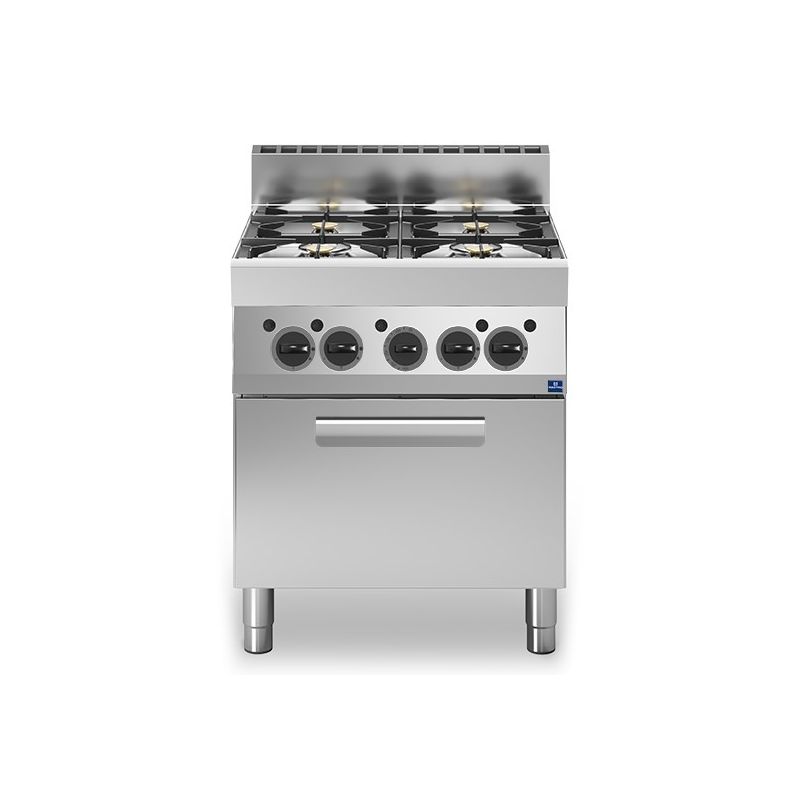 Cuisinière à gaz avec 4 brûleurs et 1 four à gaz - 22,2 kw Cuisinière à gaz avec 4 brûleurs et 1 four à gaz - 22,2 kw