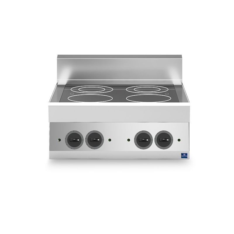 Plan de cuisson électrique en vitrocéramique avec 4 plaques - 700x650x300 mm Plan de cuisson électrique en vitrocéramique avec 4 plaques - 700x650x300 mm