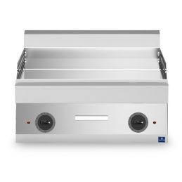Plaque à snacker électrique de table avec plaque chromée lisse - 696x520 mm