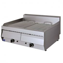 Grill à gaz à eau de table, 2 zones