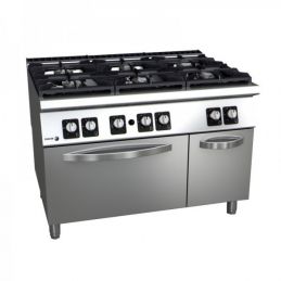 Fourneau professionnel 6 feux gaz avec four C-G961 FAGOR