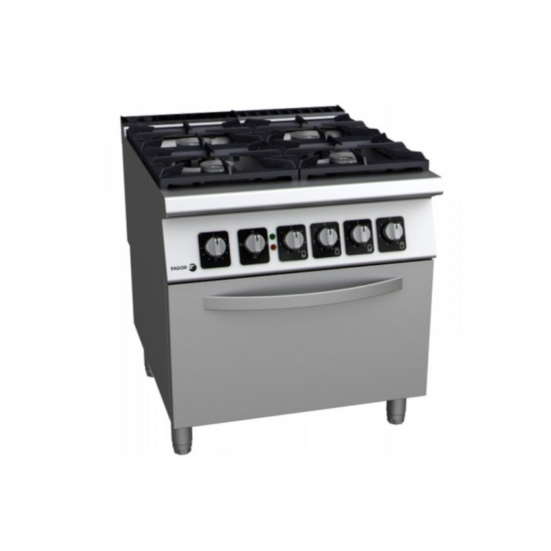 Cuisinière mixte inox 4 feux et un four FAGOR C-GE941 Cuisinière mixte inox 4 feux et un four FAGOR C-GE941
