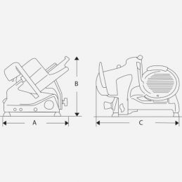 Trancheuse manuelle lame 250 Pro Line Gravité Berkel XS25