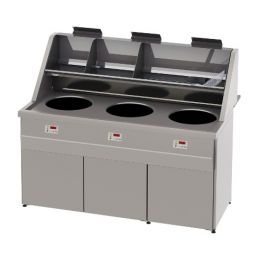 FRITEUSE GAZ - TYPE SANTANA - 3 CUVES RONDES