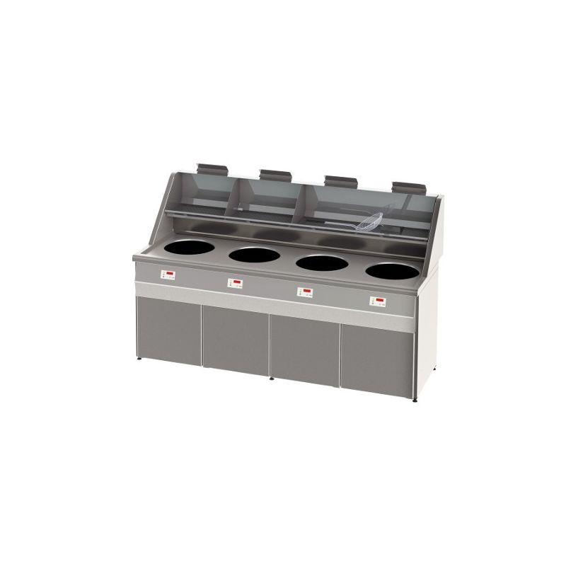 FRITEUSE GAZ - TYPE SANTANA - 4 CUVES RONDES