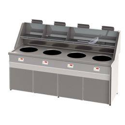 FRITEUSE GAZ - TYPE SANTANA - 4 CUVES RONDES