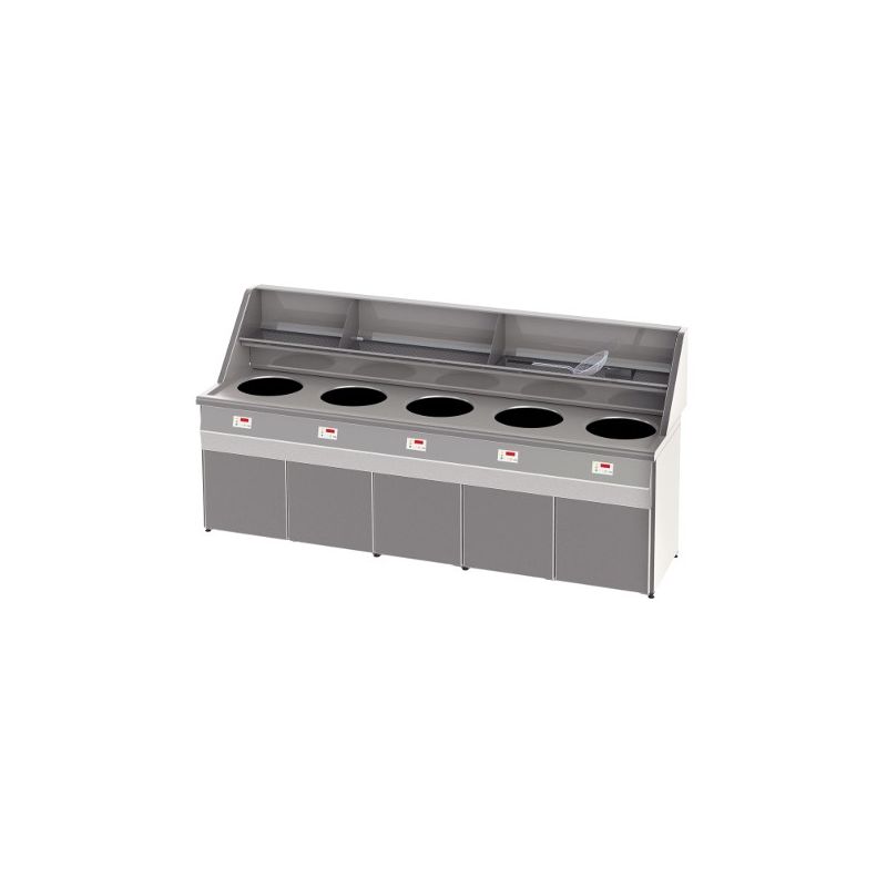 FRITEUSE GAZ - TYPE SANTANA - 5 CUVES RONDES