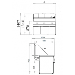 FRITEUSE GAZ - TYPE SANTANA - 3 CUVES RONDES