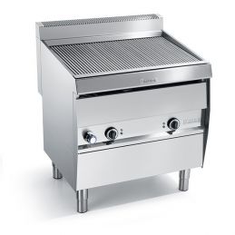 Grill électrique professionnel manuel - 2 zones de cuisson - triphasé