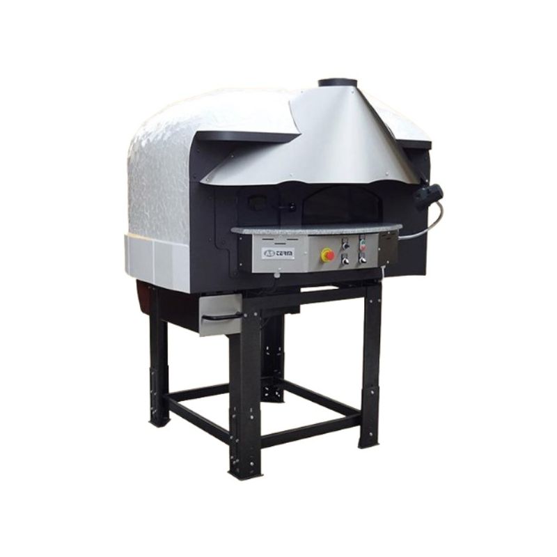 Four Rotatif à Bois pour Pizzas, revêtement mosaïque