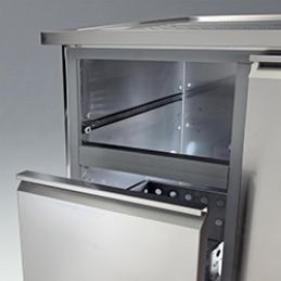 Kit bloc tiroirs (1/2+1/2) inox x KBR...