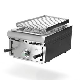 Barbecue en pierre volcanique – Grille en acier inoxydable – Bras-Grill - MAINHO
