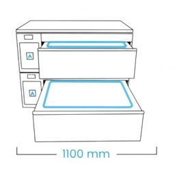 ADANDE - Réfrigérateur Deux Tiroirs, deux étages