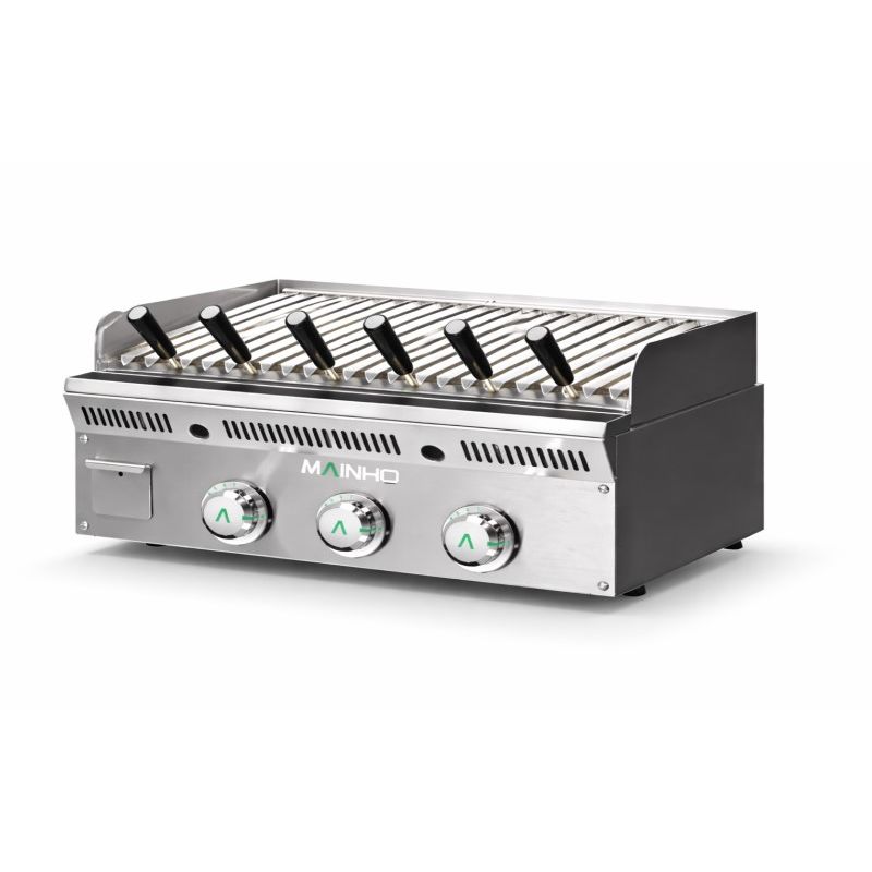 Grill Barbecue Gaz modulaire en inox ELBI-93GN ECO-LINE 3 feux 19.5 Kw - MAINHO