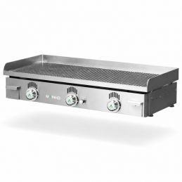 Plancha gaz rainurée NSRR-100N 15 mm série NOVO SNACK - MAINHO