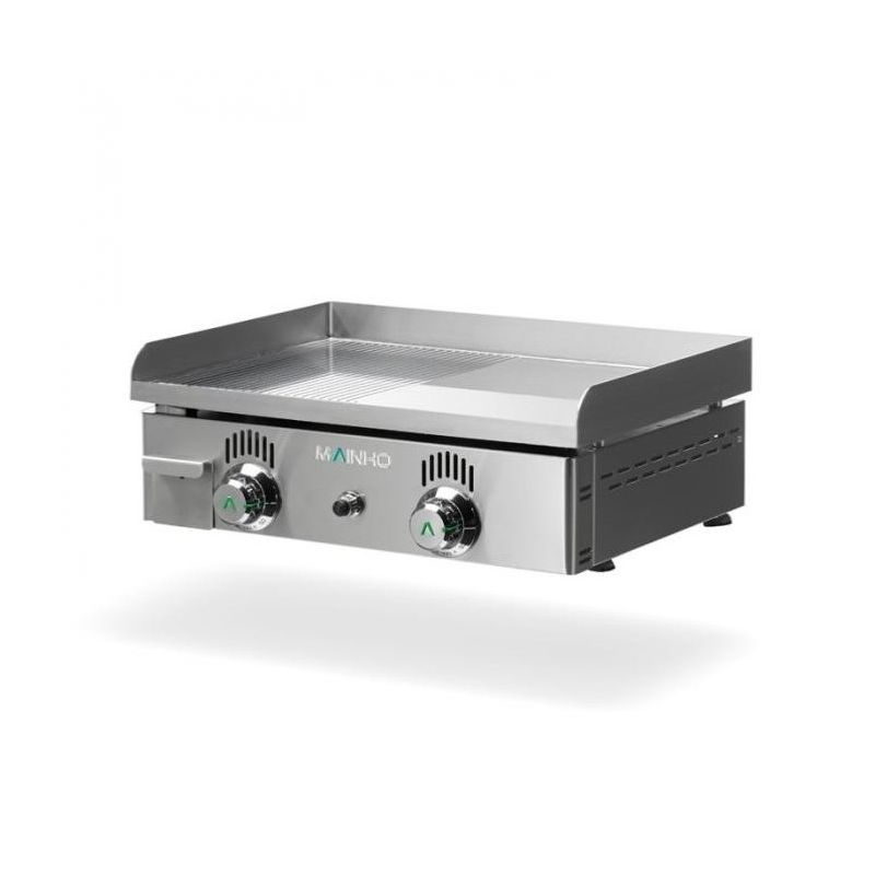 Plancha élec. Semi-rainurée NSREM-60N en acier Rectifié 12 mm série NOVO SNACK - MAINHO