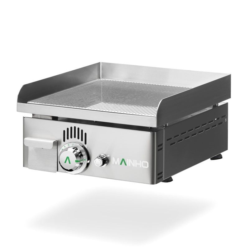 Plancha élec. Rainurée NSRREM-40N Fonte d'acier Rectifié 12 mm série NOVO SNACK - MAINHO