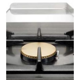 Plancha à gaz NOVO-CROM lisse en CHROME dur de 15mm avec réchaud