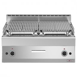 Grill pierre de lave, 1/1 module, grille en fonte "double face"