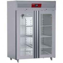 Armoire de congélation ventilée 1400 Lit. 2 portes vitrées GN 2/1, sur roues