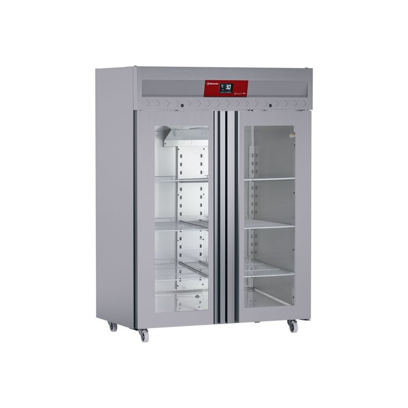 Armoire de congélation ventilée 1400 Lit. 2 portes vitrées GN 2/1, sur roues