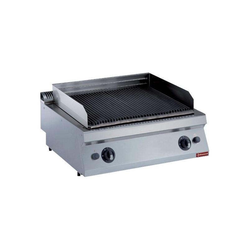 Grill pierre de lave gaz, grille en fonte 1 mod. -TOP-