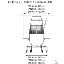 Batteur-mélangeur digital inox 40L Sinmag