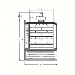 Four à sole 5 chambres gaz et fioul SK120/5, aldegheri forni