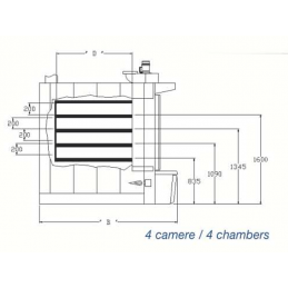 Four à sole Gaz et Fioul 4 chambres 12 bouches SK180/4, aldegheri forni