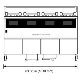 Friteuse électrique haut rendement 60 l - 68 kw