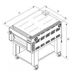 Four modulaire 2 plaques EMT, salva