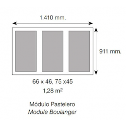 Four électrique 3 plaques 760x460mm SALVA
