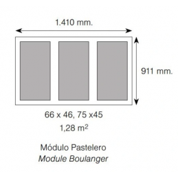 Four électrique à vapeur 3 plaques 760x460 mm SALVA