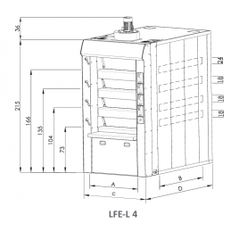 Four à sole électrique 4 étages L82xP125 ENERGY LOGIUDICE FORNI