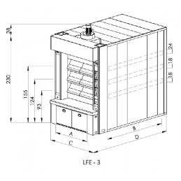 Four à sole 3 étages 6 bouches électrique ENERGY 62