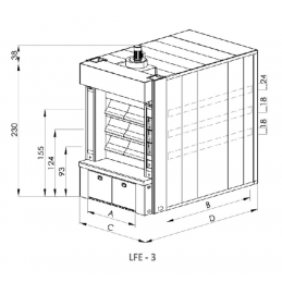 Four à sole 6 bouches électrique ENERGY 62 LOGIUDICE FORNI