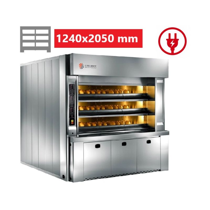 Four à sole 3 étages électrique ENERGY 62 L124xP205 LOGIUDICE FORNI