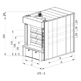 Four à sole 3 étages électrique ENERGY 76 L152xP205 LOGIUDICE FORNI