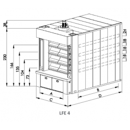 Four à sole 4 étages 12 bouches électrique ENERGY 62 LOGIUDICE FORNI