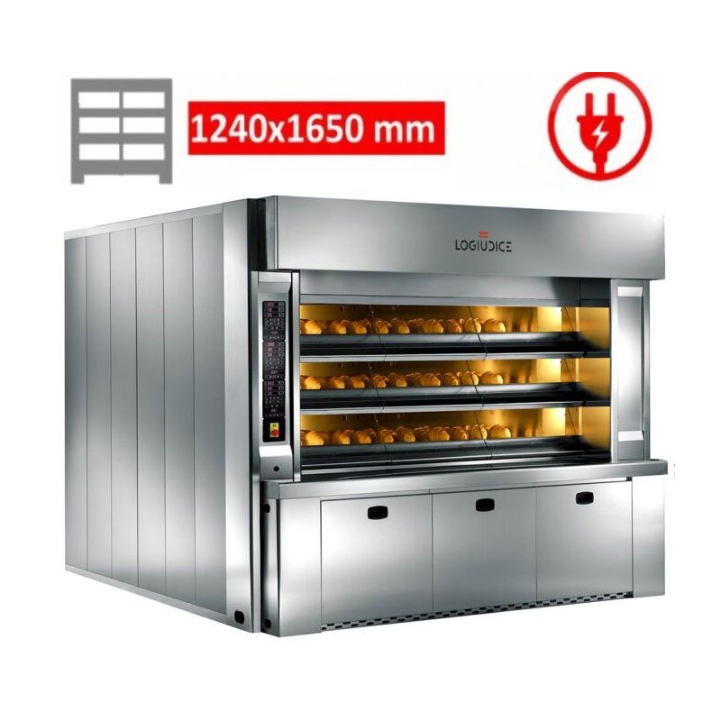 Four à sole 6 bouches électrique ENERGY 62 L124xH165 LOGIUDICE FORNI