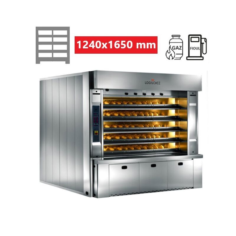 Four à tubes annulaires 4 Étages 8 bouches de 62 à 124 x 165 Gaz et Fioul FOKUS LOGIUDICE FORNI