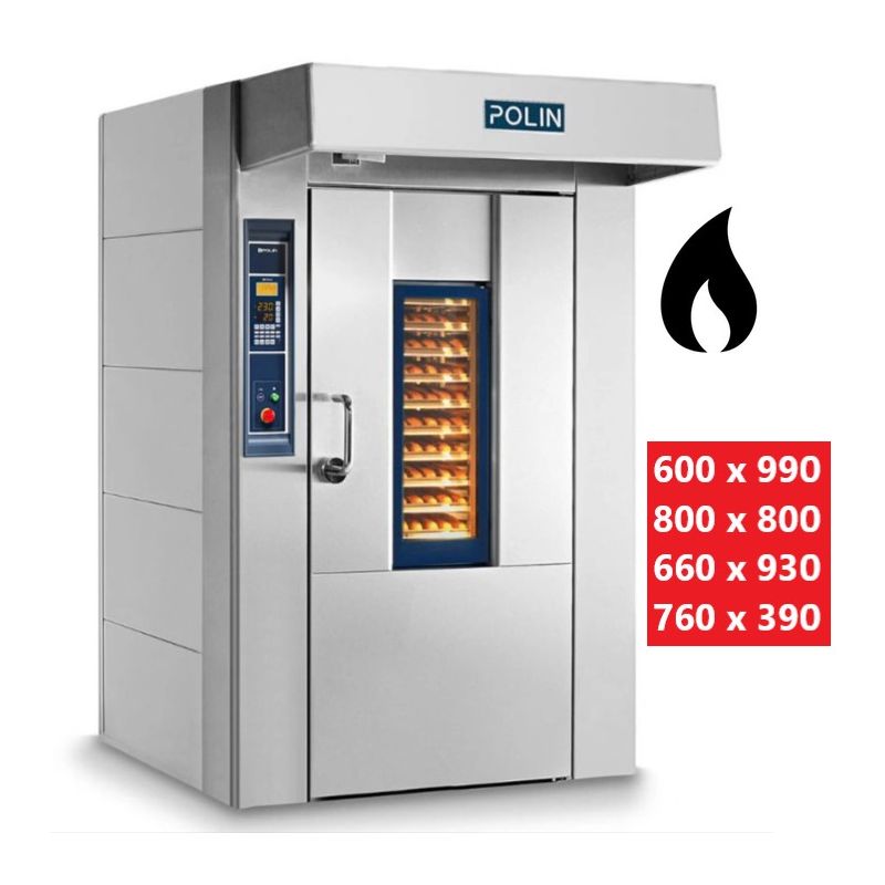 Four rotatif à Gaz Chariot 800x950 - Roto Classic, Polin