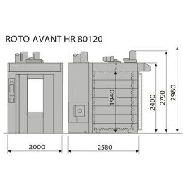 Four rotatif à Gaz Chariot 800x1200 ROTO CLASSIC