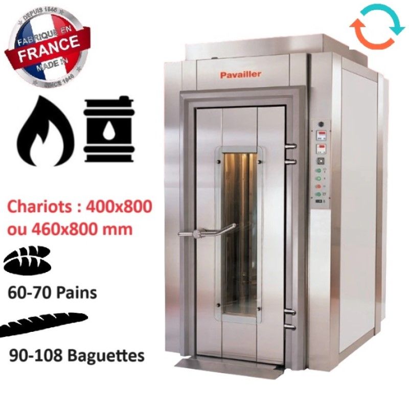 Four rotatif Gaz ou Fioul cristal 400x800 FM1 PAVAILLER