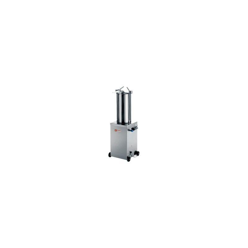 Poussoir hydraulique vertical en inox, 15 litres