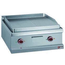 FRY-TOP ELECTRIQUE+PLAQUE 1/2LISSE-1/2RAINURE