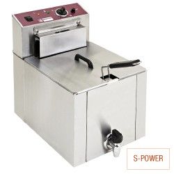 Friteuse de table électrique "S-POWER" 12 litres + robinet