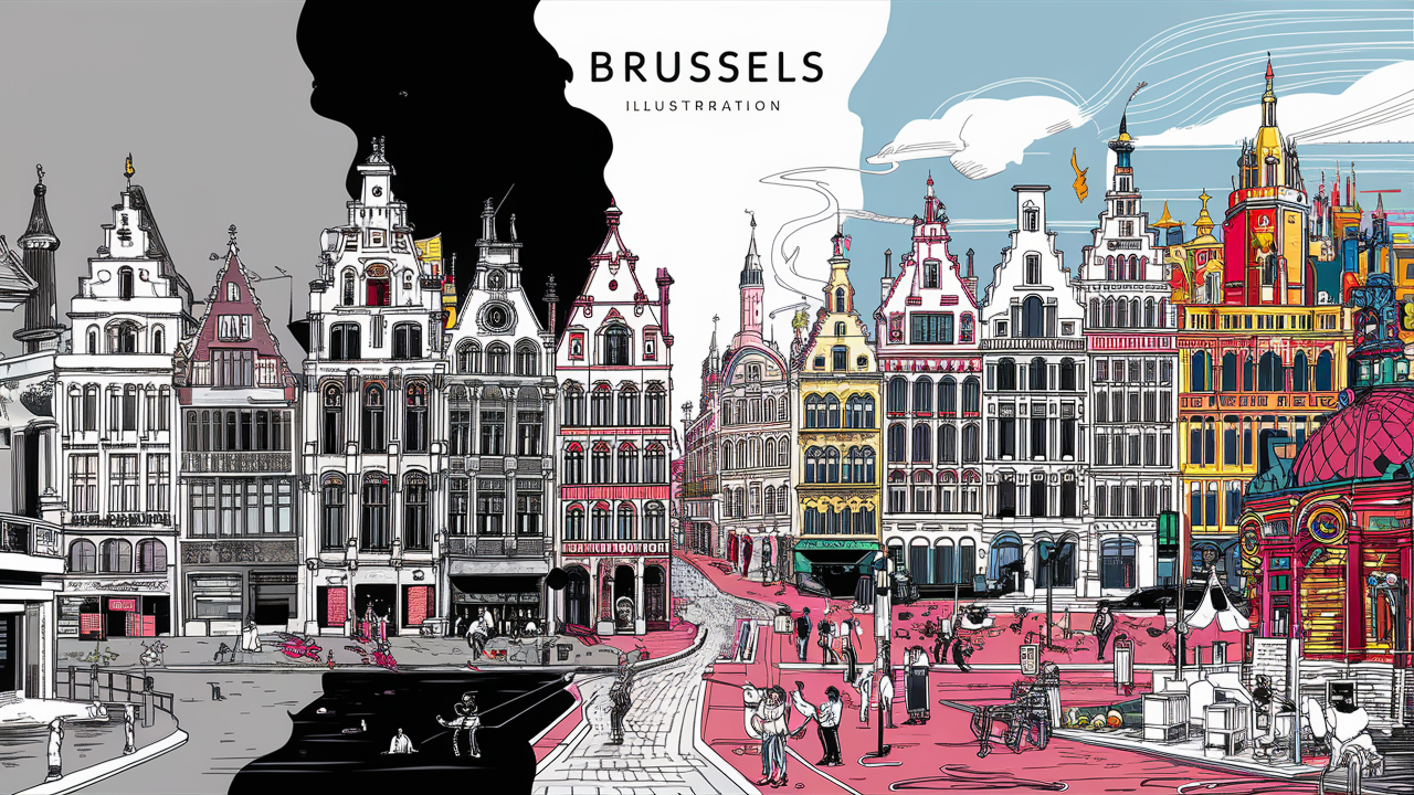 Bruxelles qui passe du noir à la couleur