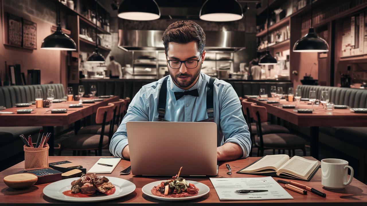 Journaliste dans un restaurant horeca