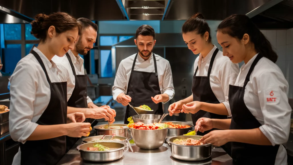 horeca préparation du repas du personnel 